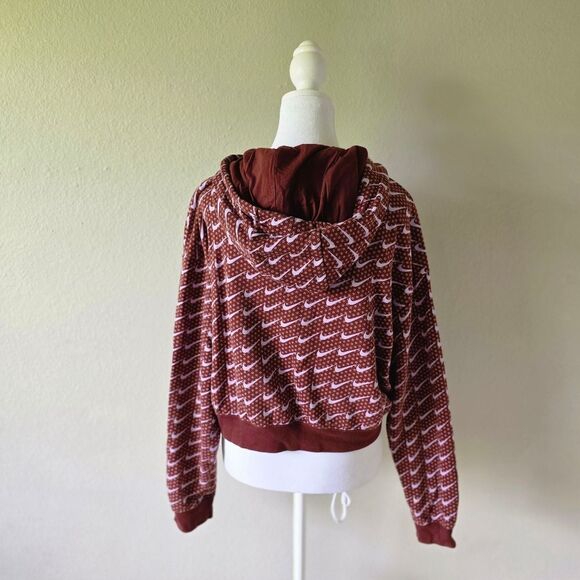 Nike Maroon and Lilac Monogram Hoodie Sweater Size Medium Real Housewives - Picture 3 of 6